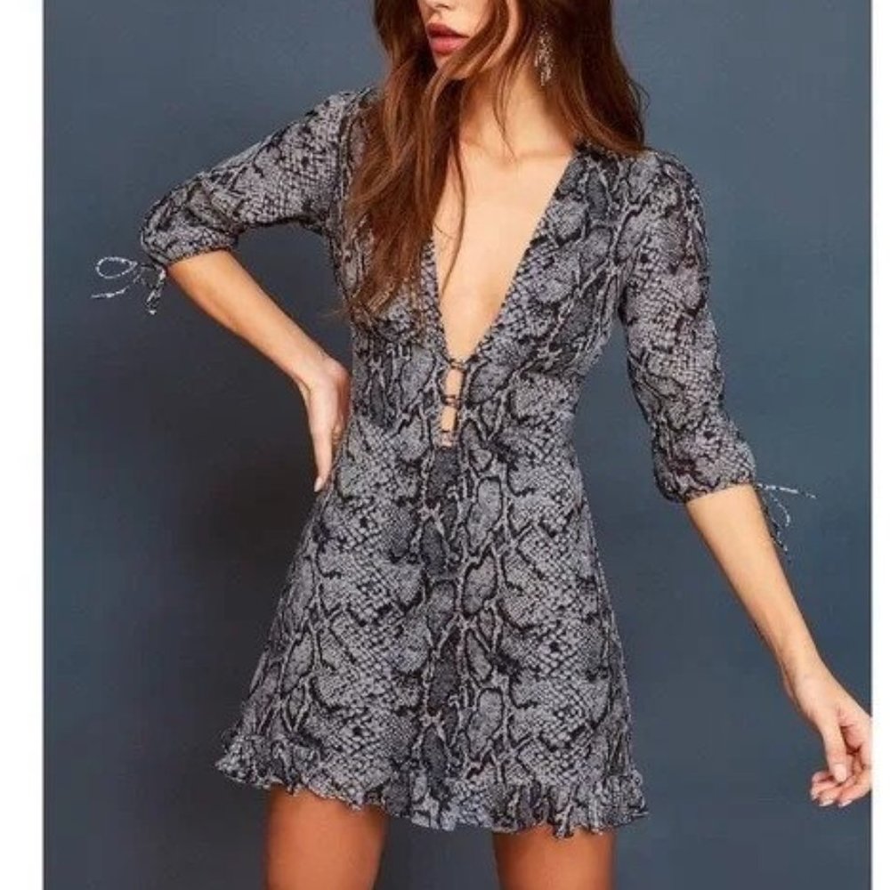 Reformation Scarlett Dress, Size 4, Serpent